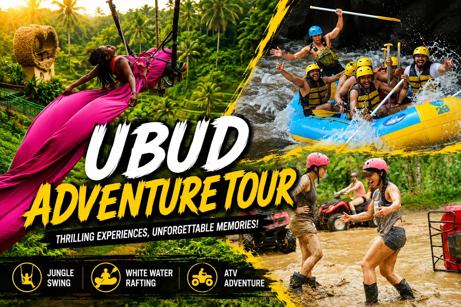 Ultimate Ubud Jungle Adventure: Rafting & Quad Biking